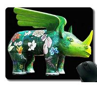 YENDOSTEEN Gaming Mouse Pad, Happy Dinosaur Rhino Mouse Pad con Borde Cosido