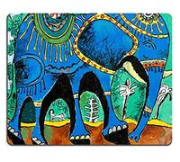 YENDOSTEEN Imagen de un Elefante al Que le Gusta Caminar bajo la Luna por la Alfombrilla de Mouse para computadora de Escritorio Personalizada de Mat (Mouse Pad/Mouse Pad para Juegos)