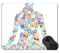 YENDOSTEEN Love Lotus Deja el cojín de ratón de Goma Antideslizante Floral para Juegos - Cojines para Ejercicio