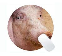 YENDOSTEEN Lovely Pig Anti Slip Comfort Gaming Round Mouse Pad, Agricultura Cómoda Alfombrilla de ratón para Juegos y Oficina - (Pig)