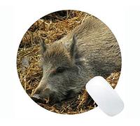 YENDOSTEEN Lovely Pig Anti Slip Comfort Gaming Round Mouse Pad, Jabalí Cute Piggy Gaming Round Mouse Pad
