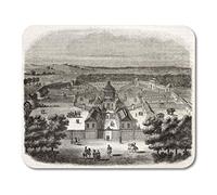 YENDOSTEEN Mouse Pads Palace Versailles Menagerie Old View Creado por Brugnot Publicado en Magasin Pittoresque Paris 1845 Mouse Pad para Cuadernos