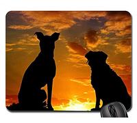 YENDOSTEEN Mouse Pads - Perros Animales Atardecer Amigos Amistad Afecto
