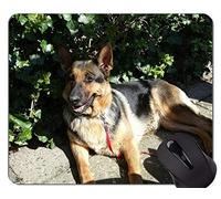 YENDOSTEEN Pastor alemán Amante Divertido del Perro Alfombrillas de ratón, Alfombrilla de ratón para Perros con Bordes cosidos