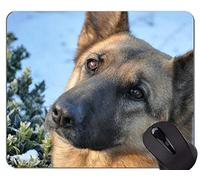YENDOSTEEN Perro Corriendo Pastor Alemán Animal Picture Mouse Pad, Dog Office Mouse Pad