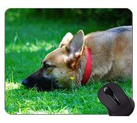 YENDOSTEEN Perro Corriendo Pastor Alemán Animal Picture Mouse Pad, Perro Antideslizante Base de Goma Mousepad
