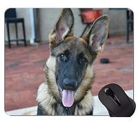 YENDOSTEEN Perros Pastor Alemán Cachorros Gaming Mouse Pads, Dog Office Mouse Pad