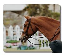 YENDOSTEEN Personalizado de Goma Mousepad, Campo étnico Cumbre Mare con Borde Cosido