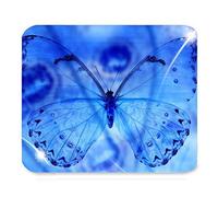 YENDOSTEEN PM472 Hermosa Retro Crystal Purple Flying Butterfly y Flor Fantasy Art Pattern Design Mejor Regalo Unique Custom Rectángulo Mouse Pad, Gaming Antideslizante Rubber Mouse Pad Mat