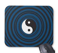 YENDOSTEEN Símbolo de Yin Yang Círculos concéntricos Azules ondulaciones Alfombrilla De Raton