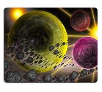 YENDOSTEEN Space Planets Alfombrilla de ratón, Planeta Paisaje en el Espacio retoque Digital Alfombrilla de ratón Juego Personalizado Alfombrilla para ratón Rectángulo