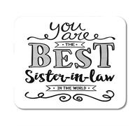 YENDOSTEEN White Happy Usted es la Mejor cuñada Mouse Pad para notebooks