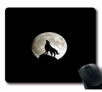 YENDOSTEEN wskshop Trianglesmouse Pad, Cool Wolf con Full Moonmouse Pad Rectangle Mousepads