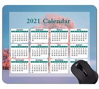 YENDOSTEEN Yanteng 2021 Alfombrilla de ratón Calendario, Alfombrilla de ratón de Goma Winter Snow Frost