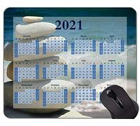 YENDOSTEEN Yanteng 2021 Mouse Pad Calendar, Zen Stones Alfombrilla de ratón de Goma Zen