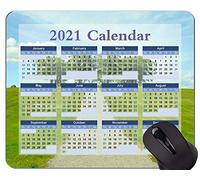 YENDOSTEEN Yanteng Calendar 2021 Year Mouse Pad, Grass Summer Green Office Mouse Pad