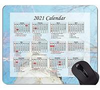 YENDOSTEEN Yanteng Calendar 2021 Year Mouse Pad, Winter White Sky Office Alfombrilla de ratón