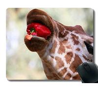 YENDOSTEEN Yanteng Gaming Mouse Pad Personalizado, Jirafa Animal Salvaje Cojín de ratón Frontera Cosida