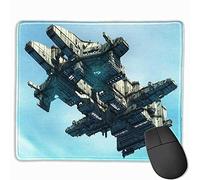YENDOSTEEN Yanteng Mouse Pads Fantasy Funny Mouse Pad Ciencia Ficción Ilustración Alien Ship Extraterrestrial Realista UFO Custom Mouse Pad 8.5 "x7 Pale Blue Gray