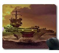 YENDOSTEEN Yanteng Mouse Pads, portaaviones Sea USS Enterprise Warship Sunset Ocean Boat Gaming Mouse Pads Multi YT53