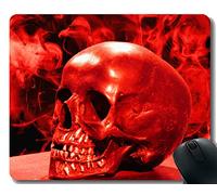 YENDOSTEEN Yanteng Personalizado rectángulo Antideslizante de Goma Mousepad, Humo Rojo Infierno Muerte Cita Inspirada Alfombrilla de ratón