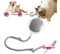 Yenhaly Juguete automático para perros The Mellow Dog Walker automático, pelota interactiva para perros, pelota de salto inteligente, juguetes de entretenimiento para solo el hogar (gris)