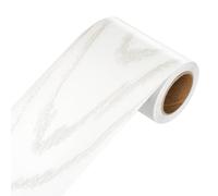 YENHOME Cenefas Adhesivas Blanca Madera Baño 7.6×600cm Friso Para Pared Papel Pintado Autoadhesivo Blanca Impermeable Madera Adhesivo para Pared Frigorífico Pareds Cenefas Adhesivas Baño Cocina