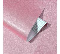 YENHOME Papel de Pared Decorativo Brillante Rosa 60x300cm Papel Pintado Flash Rosa Brillante Rollo Vinilo Autoadhesivo para Dormitorio Niña Infantil Vinilo para Muebles Cómoda Pegatinas Creativas