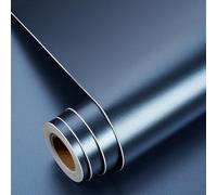 YENHOME Vinilo Adhesivo Azul Mate Encimera Cocina 40x500cm Papel Vinilo para Muebles Papel Pintado Efecto Metalizado Azul Armario Mural de Pared Autoadhesivo Decorativo Cocina Refrigerador Lavable