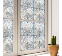 Yenhome Vinilo para Cristal Ventana Baño Efecto Arcoiris 3D 30x200cm Ventana Efecto de Cristal de Colores Art Nouveau Vinilo Electrostatico para Ventanas Protección UV para Cocina Dormitorio Puerta