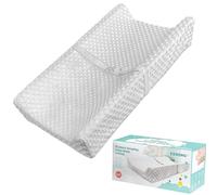 YENING Cambiador de pañales impermeable para bebé con funda lavable, cambiador contorneado, 80 x 40 cm, color gris