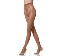 Yenita 2 pares Danza medias para mujer (36-38=S, Marrón claro brillante)