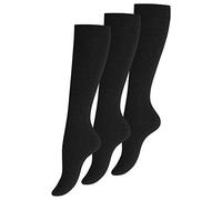 Yenita 3 pares de calcetines para mujer negro Uni, algodón, 39-42