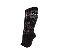 Yenita Calcetines hasta la rodilla rojo oscuro / negro / blanco 35-38 rojo oscuro / negro / blanco