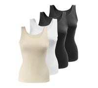 Yenita Camiseta térmica beige claro / negro / blanco M beige claro / negro / blanco