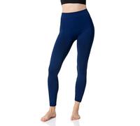 Yenita Leggings térmicos para mujer con forro polar interior en paquete de 2, leggings térmicos sin costuras en negro, antracita, jaspeado, marrón, rojo, azul marino, Pack de 2 azul marino, M-L
