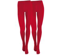 Yenita Medias térmicas para mujer con forro polar (paquete de 2 o 4 unidades), color negro, marrón, rojo, azul, Pack de 2 Rojos, XL-XXL