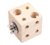YENVWG Juguete de bloque de madera para pájaros para entrenamiento de masticación, loros, juguete de rompecabezas de mesa para moler pájaros, pico, periquito, forraje de alimentos