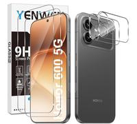 Yenwen 2 Piezas Protector de Pantalla para Honor 600 5G con 2 Piezas Protector de Lente de Cámara, Ultra HD Cristal Templado Glass, Dureza 9H, Anti Arañazos, Sin Burbujas