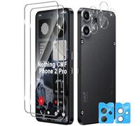 Yenwen 2 Piezas Protector de Pantalla para Nothing CMF Phone 2 Pro con 2 Piezas Protector de Lente de Cámara, Ultra HD Cristal Templado, Dureza 9H, Anti Arañazos, Sin Burbujas