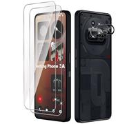 Yenwen 2 Piezas Protector de Pantalla para Nothing Phone 3a con 2 Piezas Protector de Lente de Cámara, Ultra HD Cristal Templado, Dureza 9H, Anti Arañazos, Sin Burbujas