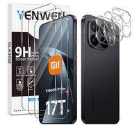 Yenwen 3 Piezas Protector de Pantalla para Xiaomi 17T Pro 5G con 3 Piezas Protector de Lente de Cámara, Ultra HD Cristal Templado Glass, Dureza 9H para Mi 17 T Pro, Anti Arañazos, Sin Burbujas