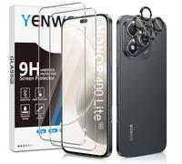 Yenwen Protector de Pantalla para Honor 400 Lite 5G, 2 Piezas Cristal Templado con 2 Piezas Protector de Lente de Cámara, 9H Dureza Ultra Resistente Vidrio Templado