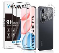 Yenwen Protector de Pantalla para Honor 400 Pro, 2 Piezas Cristal Templado con 2 Piezas Protector de Lente de Cámara, 9H Dureza Ultra Glass Vidrio Templado
