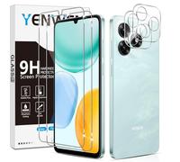 Yenwen Protector de pantalla para Honor X5C Plus 4G, 2 unidades de vidrio templado con 2 protectores de cámara, dureza 9H, película protectora HD transparente