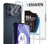 Yenwen Protector de Pantalla para Motorola Moto G84 5G, 2 Piezas Cristal Templado con 2 Piezas Protector de Lente de Cámara, 9H Dureza Ultra Resistente Vidrio Templado
