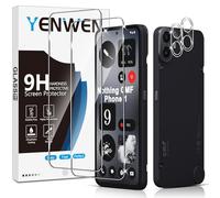 Yenwen Protector de Pantalla para Nothing CMF Phone 1, 2 Piezas Cristal Templado con 2 Piezas Protector de Lente de Cámara, 9H Dureza Ultra Resistente Vidrio Templado