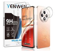 Yenwen Protector de Pantalla para OPPO Reno 12 FS (5G / 4G) / Reno 12F (5G/4G), 2 Piezas Cristal Templado y 2 Piezas Cámara Protector, 9H Resistente Vidrio Templado para OPPO Reno12 F / Reno12 F S