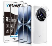 Yenwen Protector de Pantalla para VIVO X200 Ultra, 2 Piezas Cristal Templado con 2 Piezas Protector de Lente de Cámara, 9H Dureza Ultra Resistente Vidrio Templado