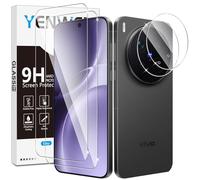 Yenwen Protector de Pantalla para VIVO X300 Pro, 2 Piezas Cristal Templado con 2 Piezas Protector de Lente de Cámara, 9H Dureza Ultra Resistente Vidrio Templado